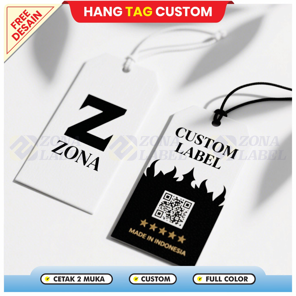 

( Gratis Desain ) Hangtag baju / tag harga baju / hangtag distro / hangtag harga