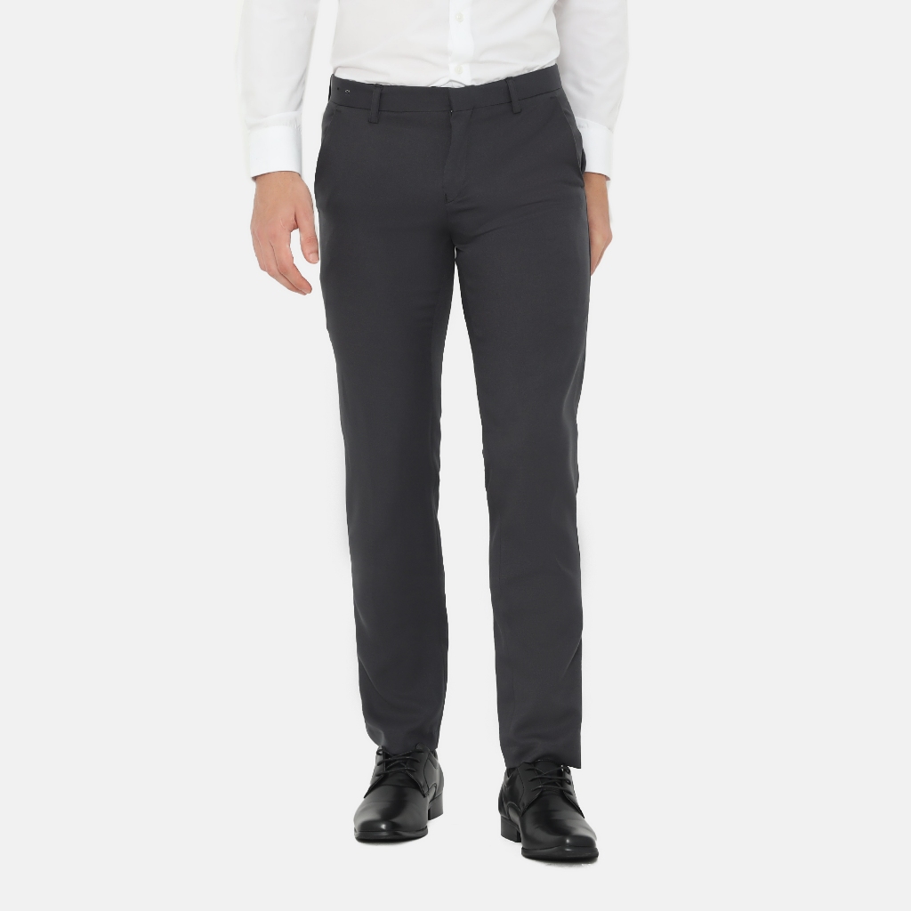 BAROSSO - Hamilton Slim Fit Long Pants | Celana Panjang Bahan Formal Pria - Charcoal