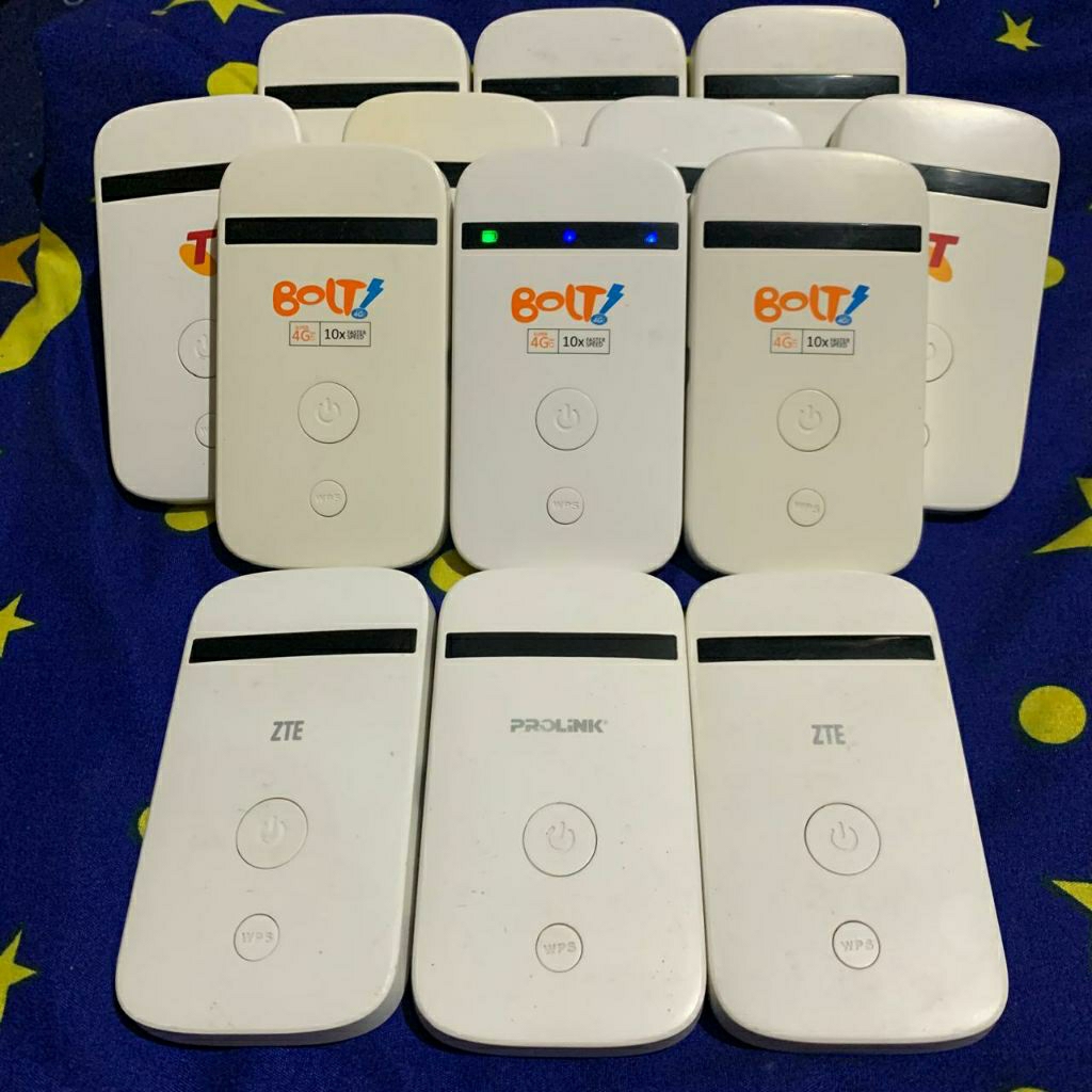 Modem Wifi 4G MF90 Bolt ZTE Unlock Alloprator 4G LTE 2100'2300Mhz Fw Belline B10 Biru Bisa Bypass