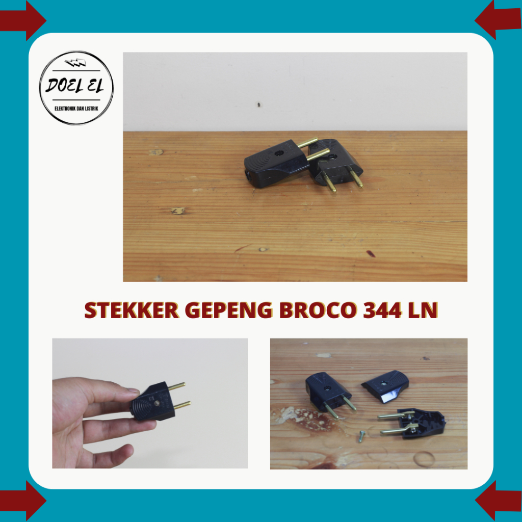 STEKER GEPENG BROCO 344LN | COLOKAN BROCO TYPE 344 LN