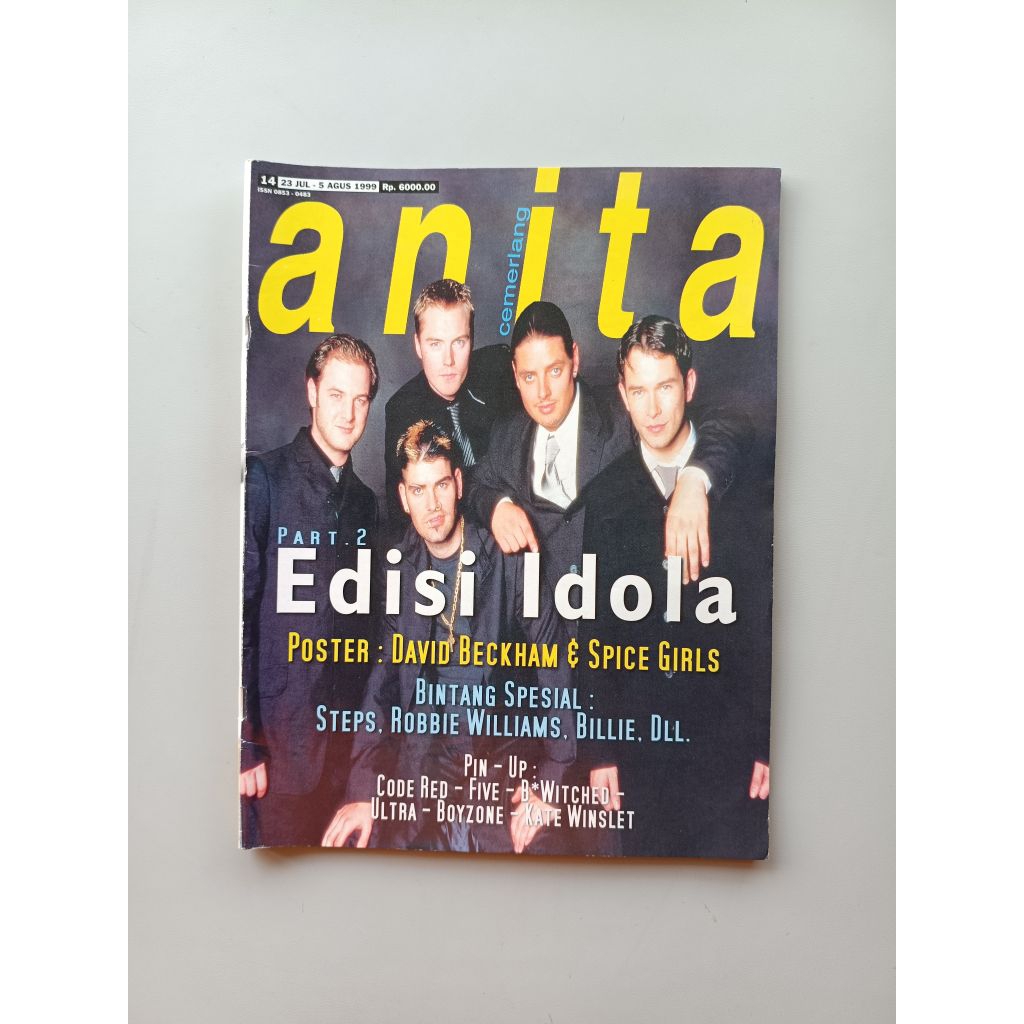 MAJALAH ANITA CEMERLANG 13 JUL- 5 AGU 1999 POSTER DAVID BECKHAM & SPICE GIRLS