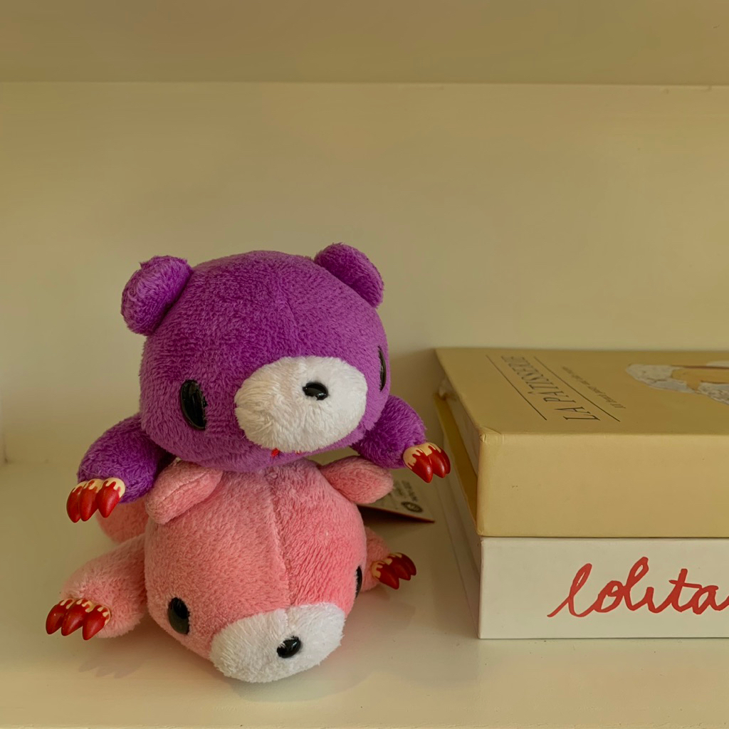 Keychain Gantungan Kunci Chax GP Gloomy Bear Pink and Purple Scary Pose Original