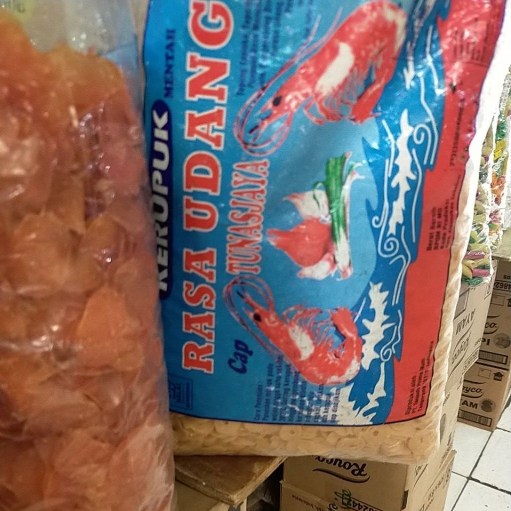 

kerupuk udang mini polo bolong tengahnya 5kg, seblak