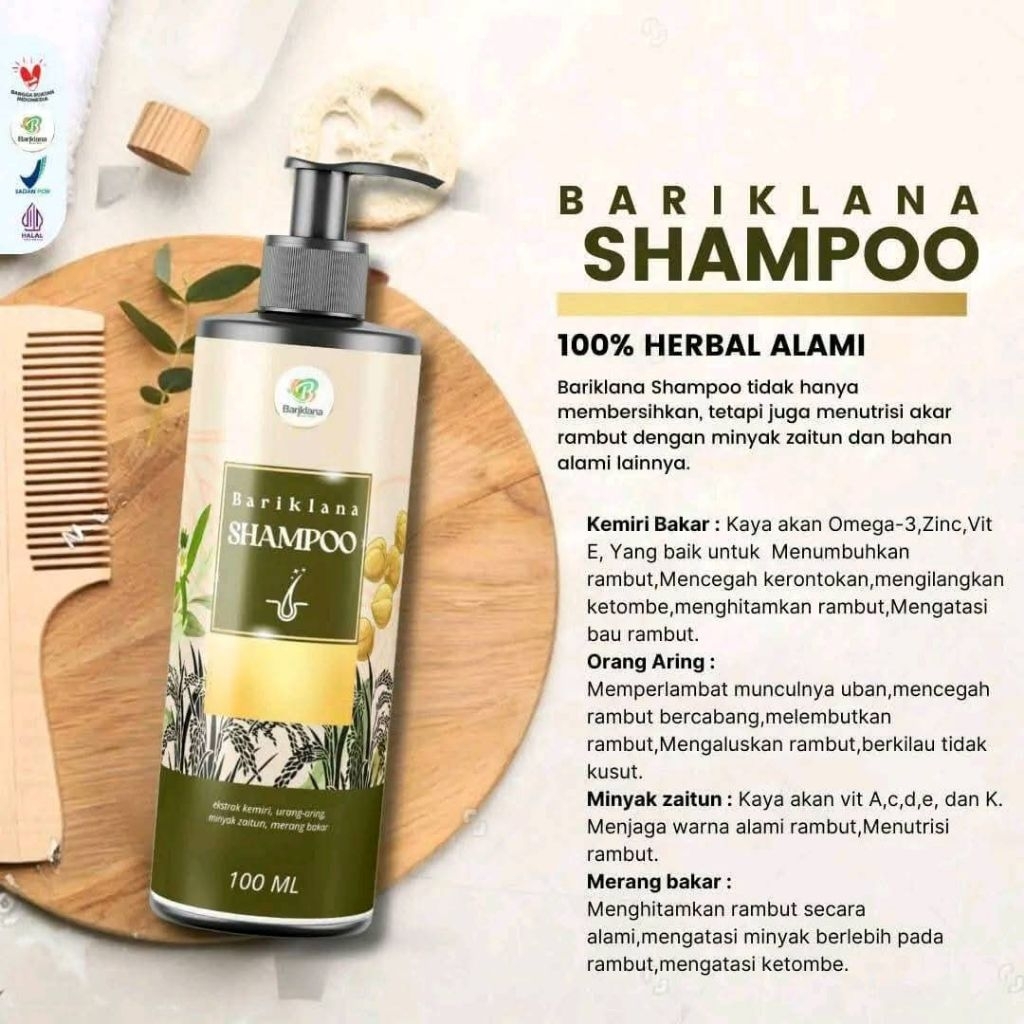 

Bariklana Shampoo - Non SLS dengan Ekstrak Kemiri & Urang Aring