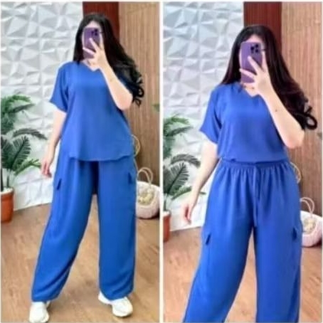 SETELAN WANITA CARGO SETELAN WANITA TERMURAH CARGO CRINGKLE CROP