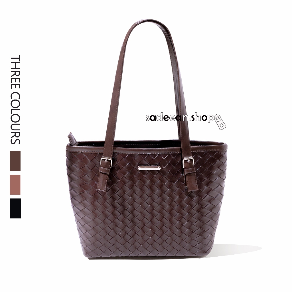 Lyora Bag - Totebag Wanita Aesthetic Multifungsi Motif Anyaman