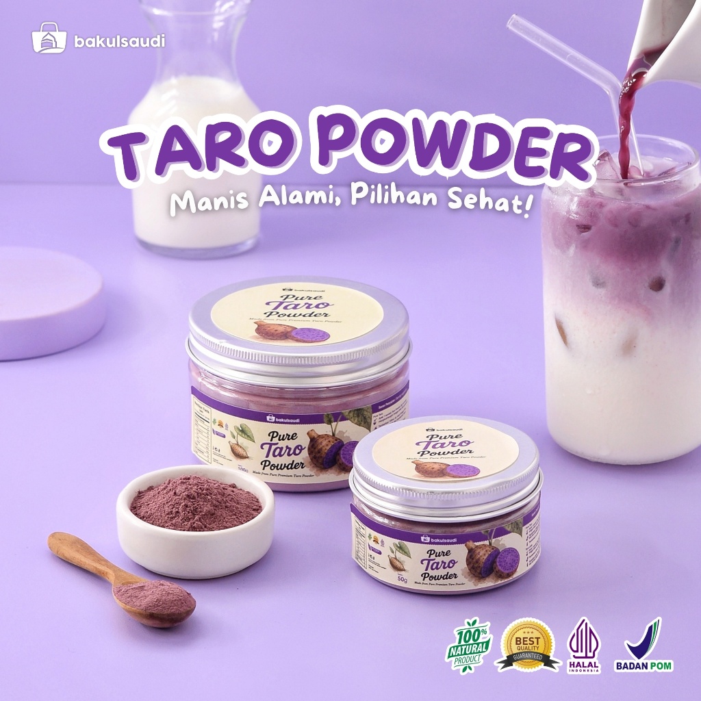 

Taro Powder 100% Pure Organic - Bubuk Taro Organik 100% Murni Tanpa Gula