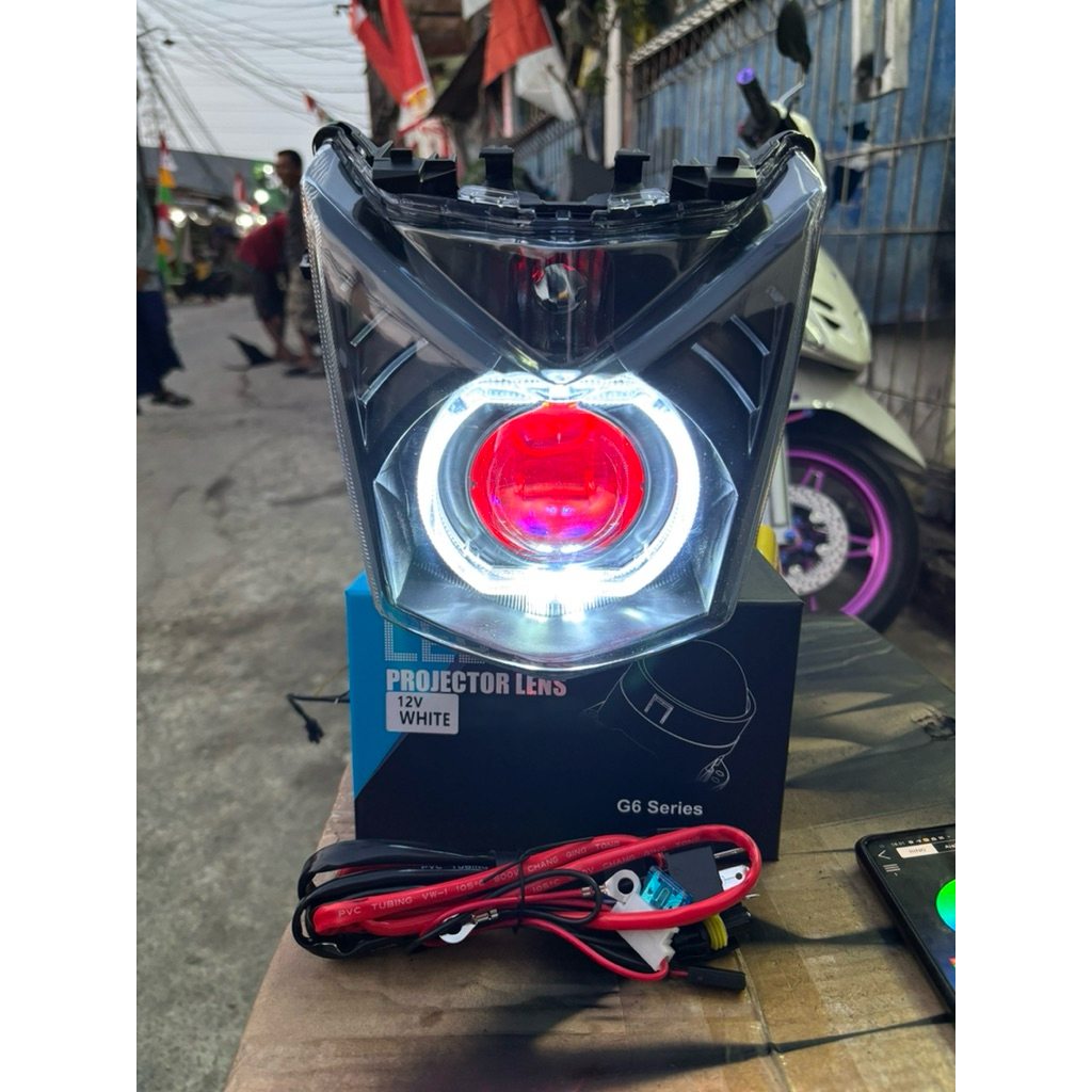 LAMPU BILED BEAT FI 2013-2016 FULLSET REFLEKTOR PLUS RELAY