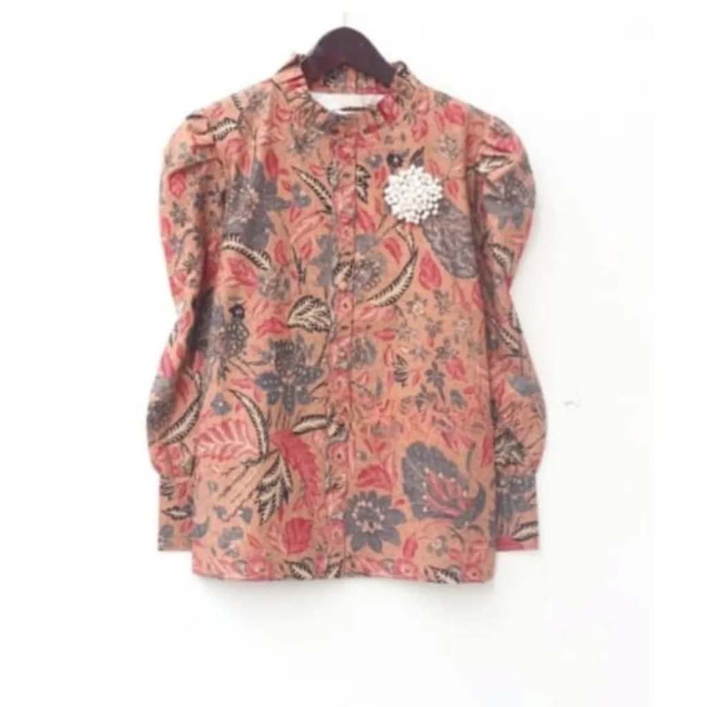 BLOUSE IRISH Atasan Batik Tiga Negeri Motif Wanita Kantor