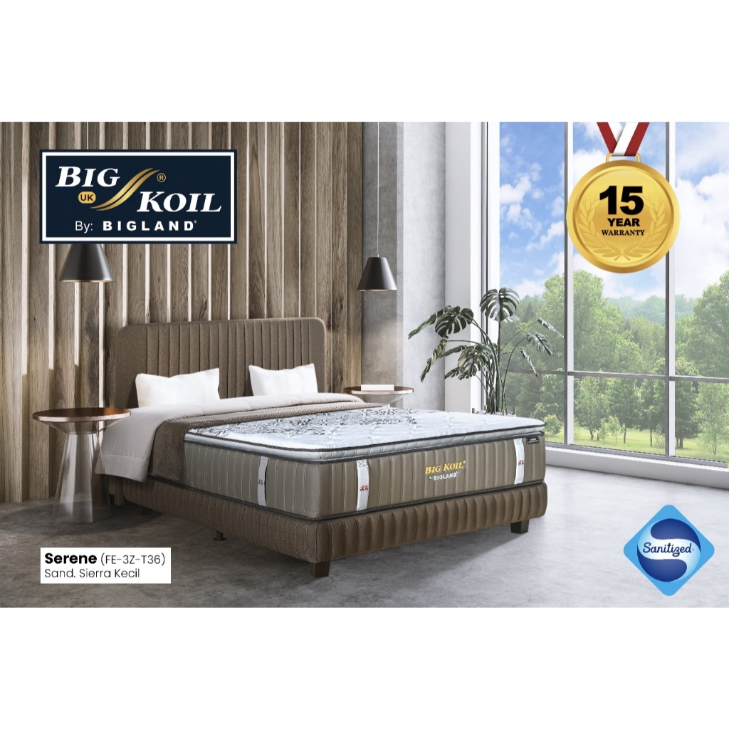 Kasur Springbed Serene BigKoil Bigland / Matras Bigland Original Plg - Matras Aja, 100x200
