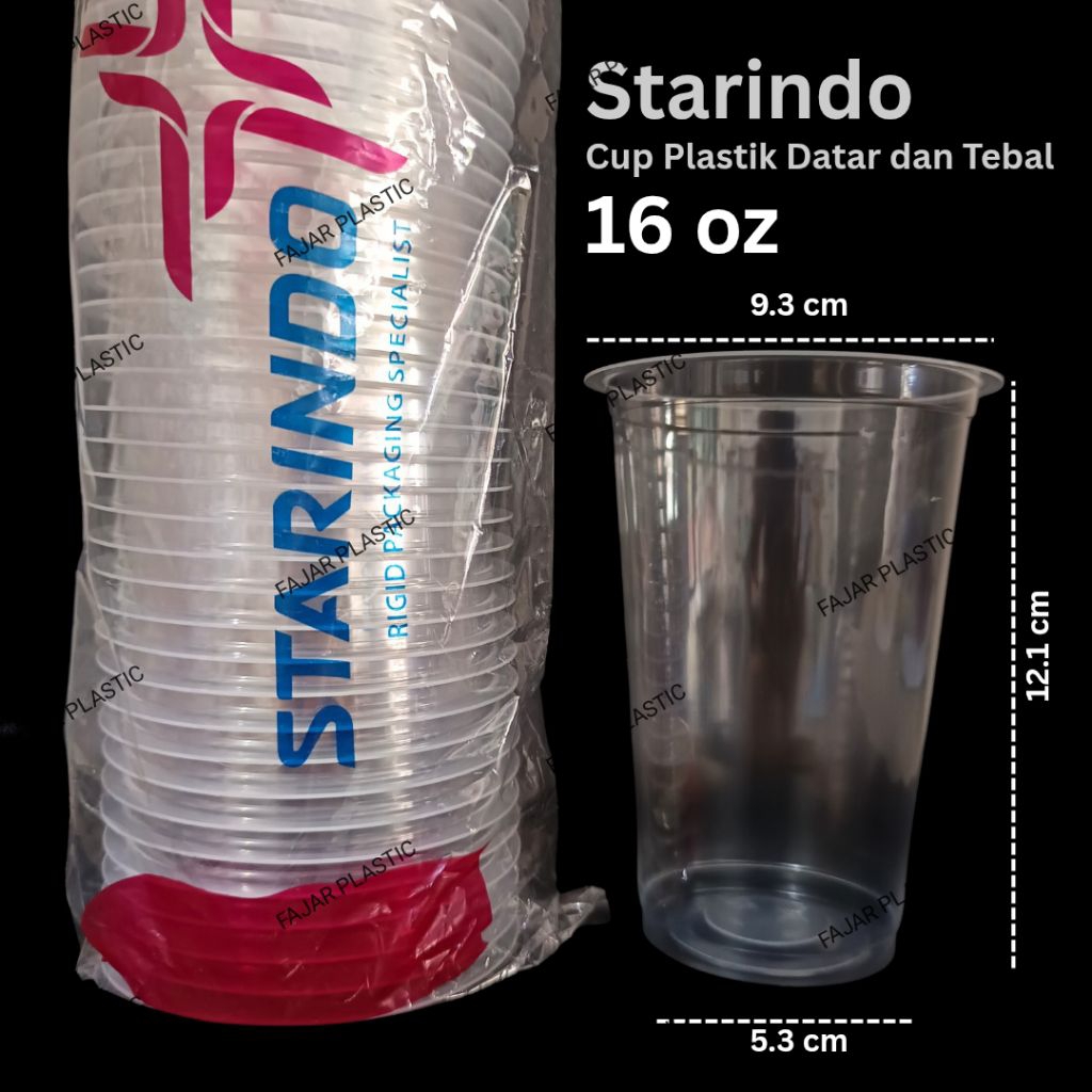 Cup Starindo 16oz - Gelas Cup Plastik 16oz 480ml