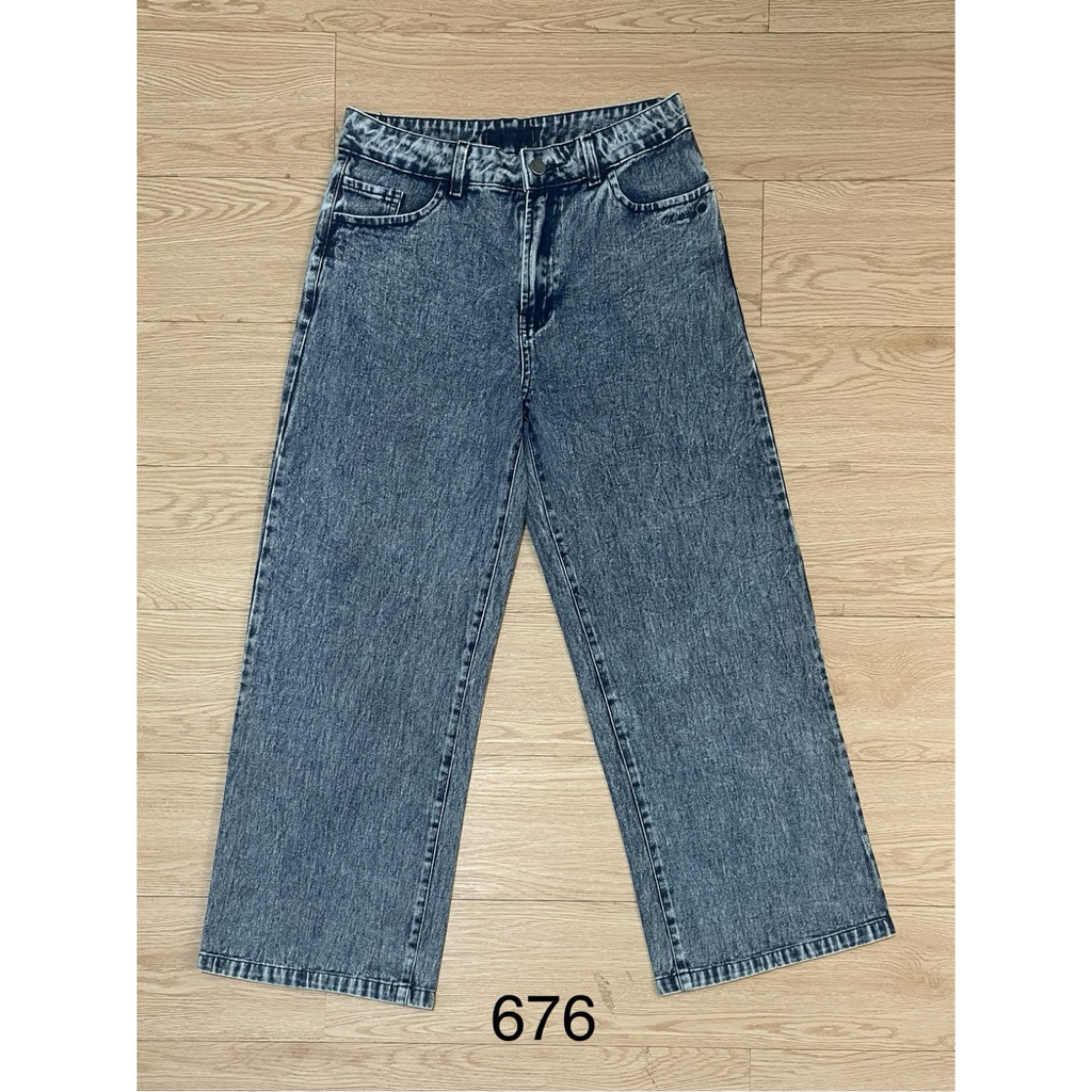 Celana Jeans Wanita 676 Hight Waist, Celana Jeans Kulot Wanita Hight Waist