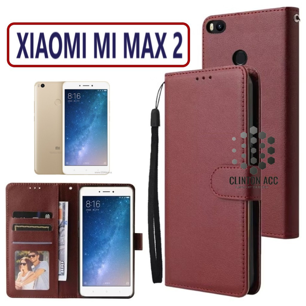 CASE HP XIAOMI MI MAX 2 FLIP WALLET LEATHER DOMPET KULIT SOFTCASE PREMIUM FLIP COVER SARUNG BUKA TUT