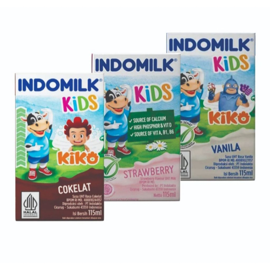 

PROMO !! INDOMILK KIDS 115ML RASA COKLAT STRAWBERRY VANILLA ISI 5PCS