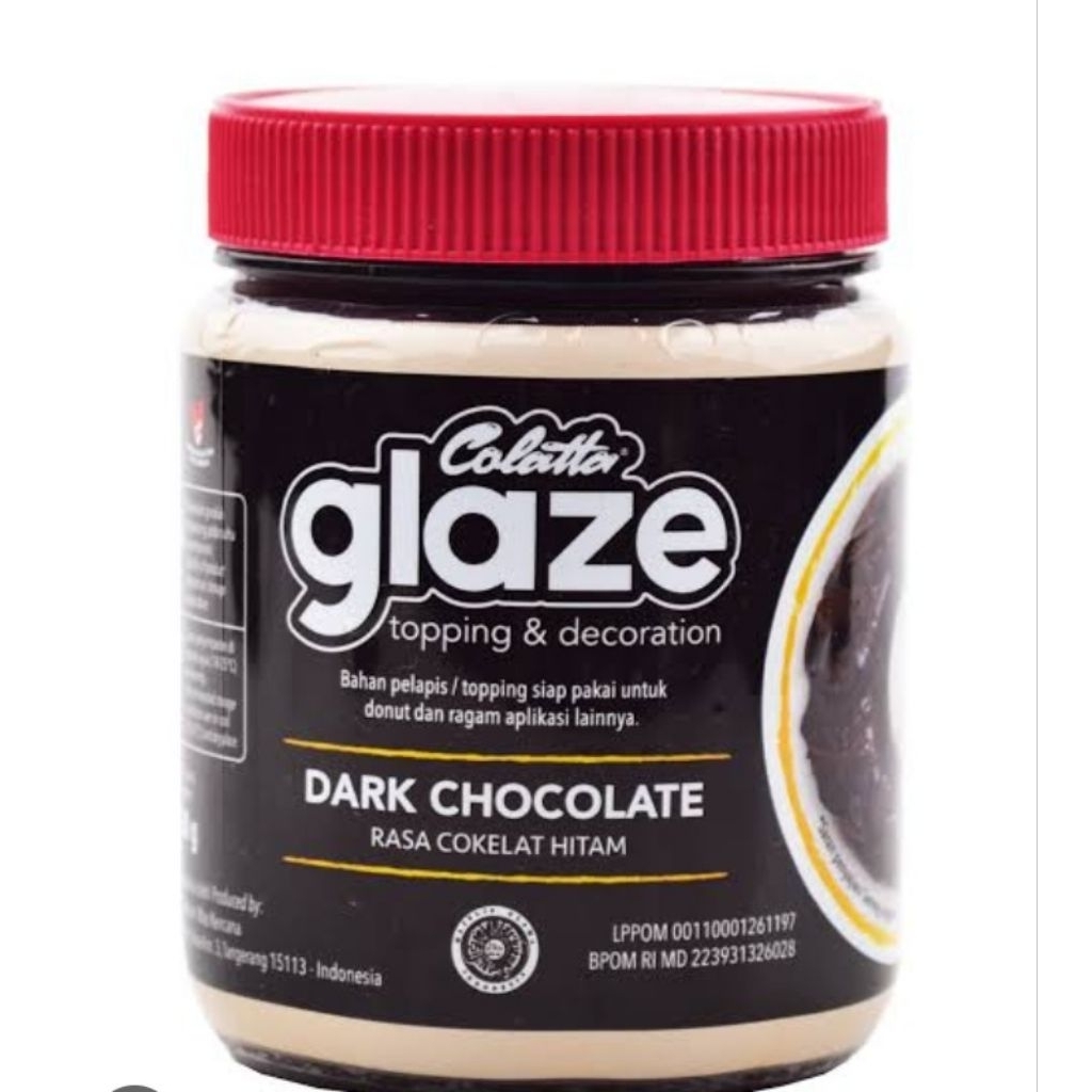 Glaze collata dark coklat 250gram
