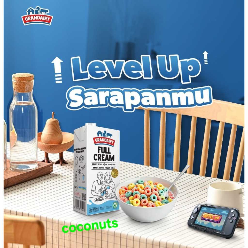 

Grandairy Milk Full Cream Susu / Foaming Susu 1 Liter