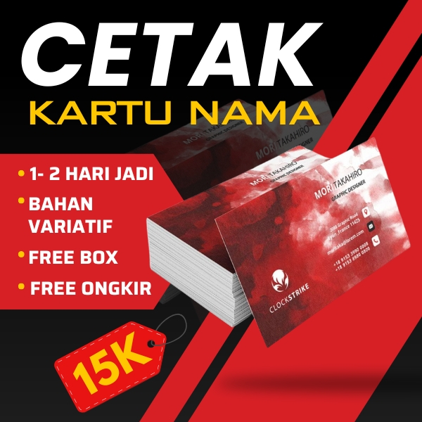 

Cetak Kartu Nama Free Box/ Business Card / Kartu Nama Isi 100pcs Ivory 230 Gsm TerMurah