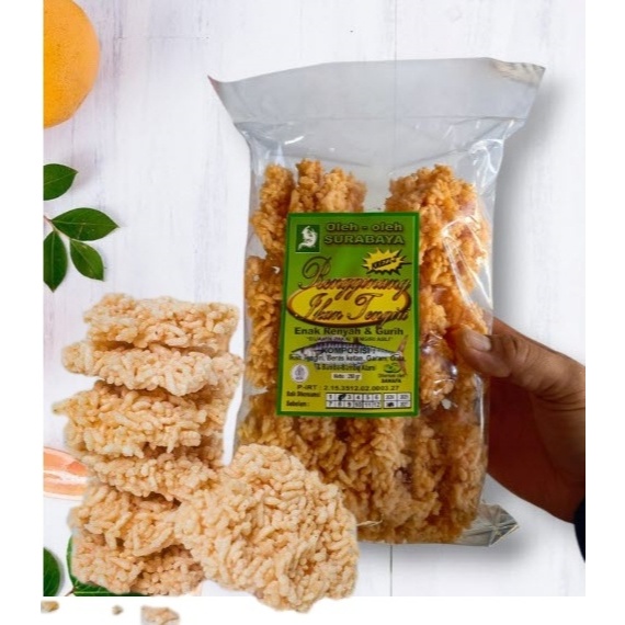 Camilan Rengginang Oleh oleh Khas Surabaya Krupuk ketan Rengginang Krupuk Ikan Tengiri Siap Saji Ena