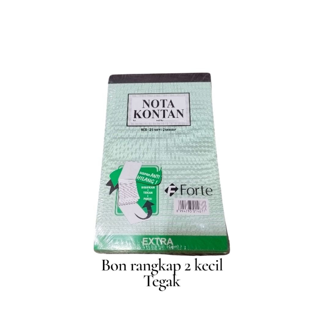 

BON FAKTUR NOTA KONTAN RANGKAP 2 KECIL FORTE PER PAK ISI 12