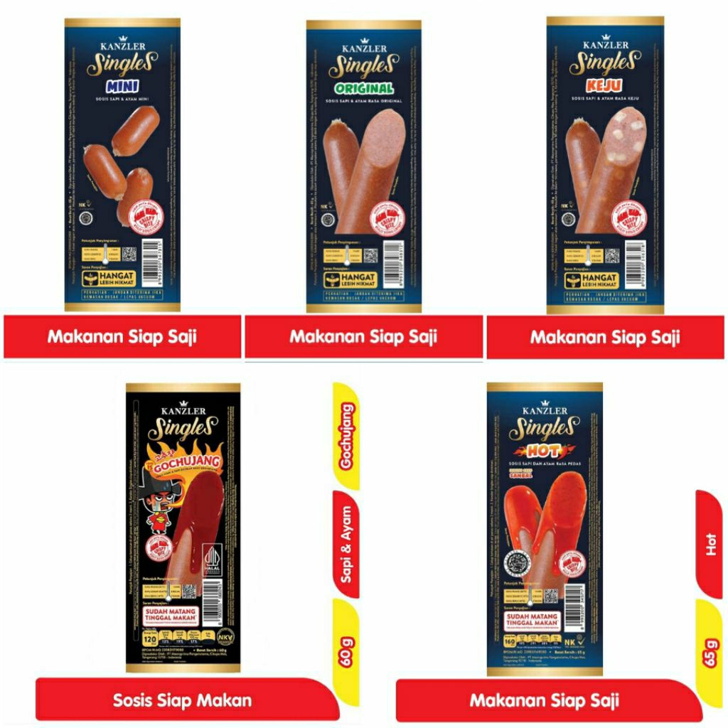 

Kanzler Singles Sosis Sapi & Ayam 65g