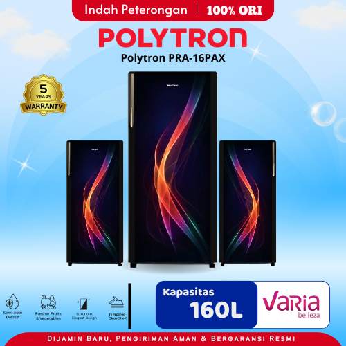 Lemari Es Polytron PRA-16PAX Kulkas 1 Pintu POLYTRON Belleza Varia 160 Liter PRA 16PAX Jombang