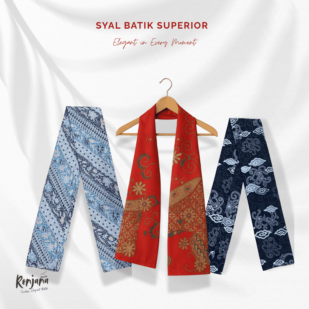 Syal Batik Superior – Scarf Batik Elegan untuk Wanita & Pria