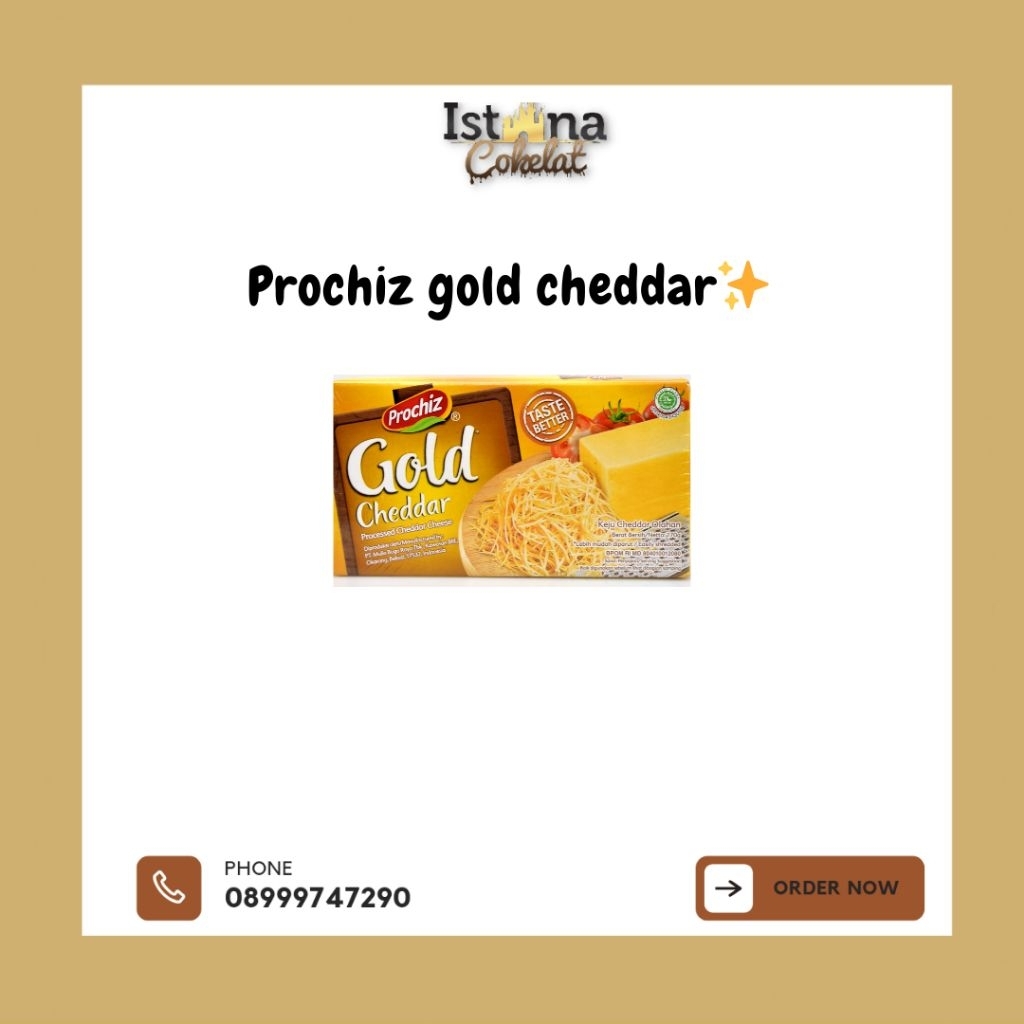 

Garuda Food Prochiz Gold Cheddar 160g, Keju Cheddar olahan
