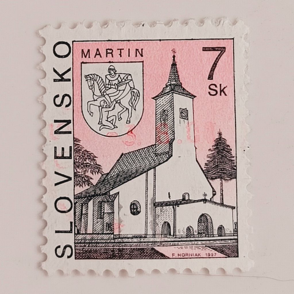 

(AD) Perangko Slowakia 1997 Definitive Issues - Towns - St Martin's Church, Martin 7 koruna Used