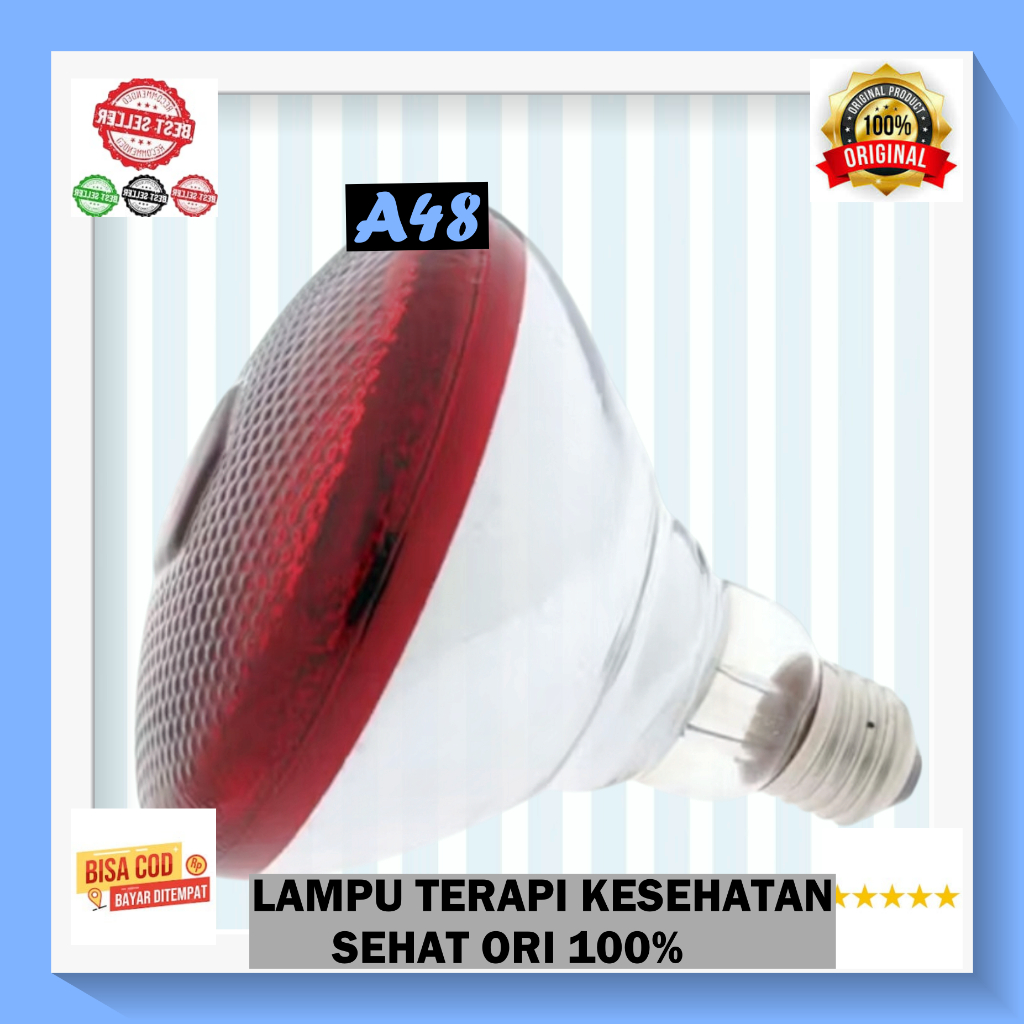 A48  ORI 100% Lampu terapi KESEHATAN 100 W infrared PENYEMBUH SEHAT Bohlam Infra RED Merah FISIOTHER
