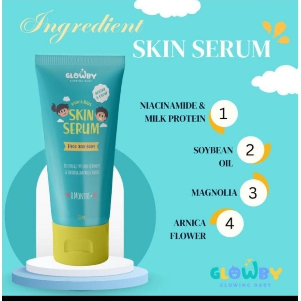 Glowby Skin serum 100ml Lotion Wajah dan Badan bayi pemutih badan bayi