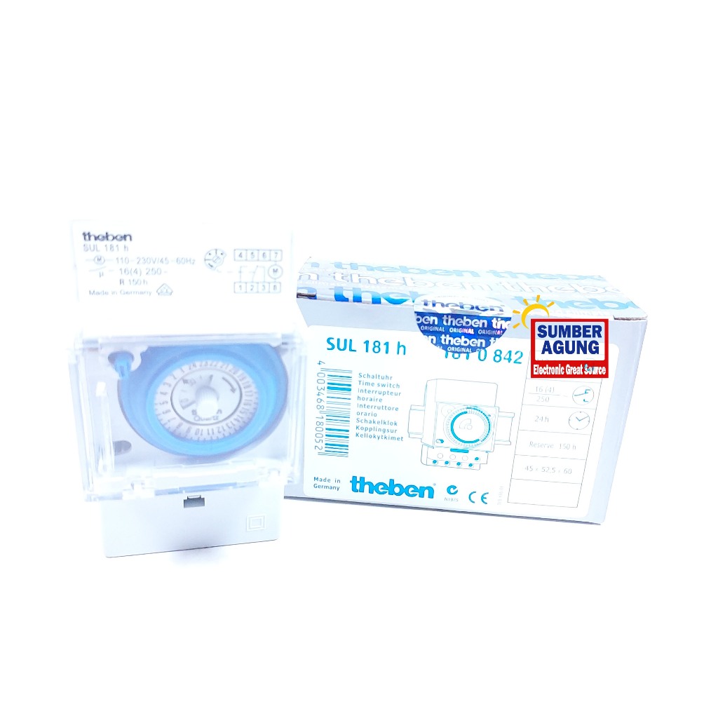 Timer Theben SUL181h TIMER Analog Switch Switcher 24Jam Per Jam Panel Lampu Otomatis