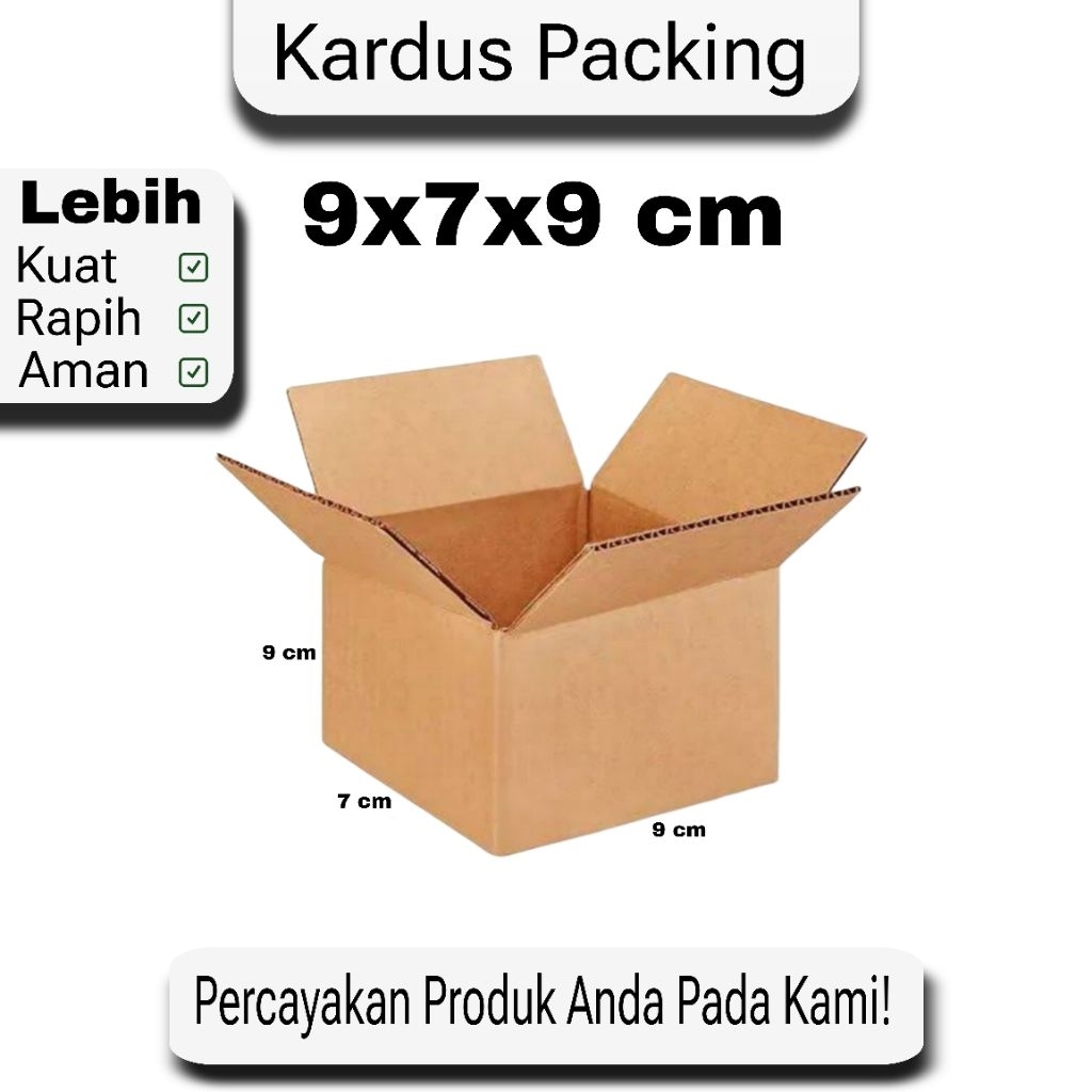 

Kardus Polos 9x7x9 cm | Box Packing | Kotak Kecil Aman & Tebal | Cocok untuk Paket
