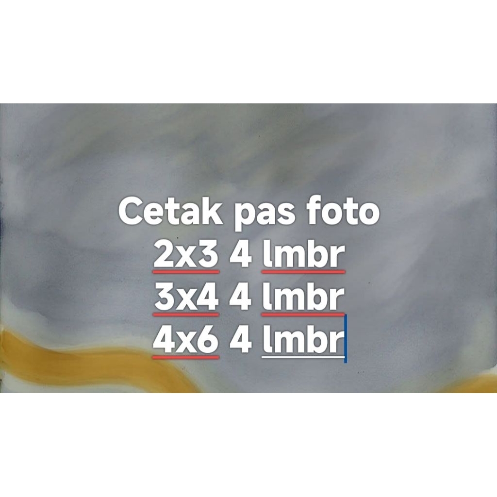

cetak pas foto sudah 1 paket dapat masing2 4 lmbr
