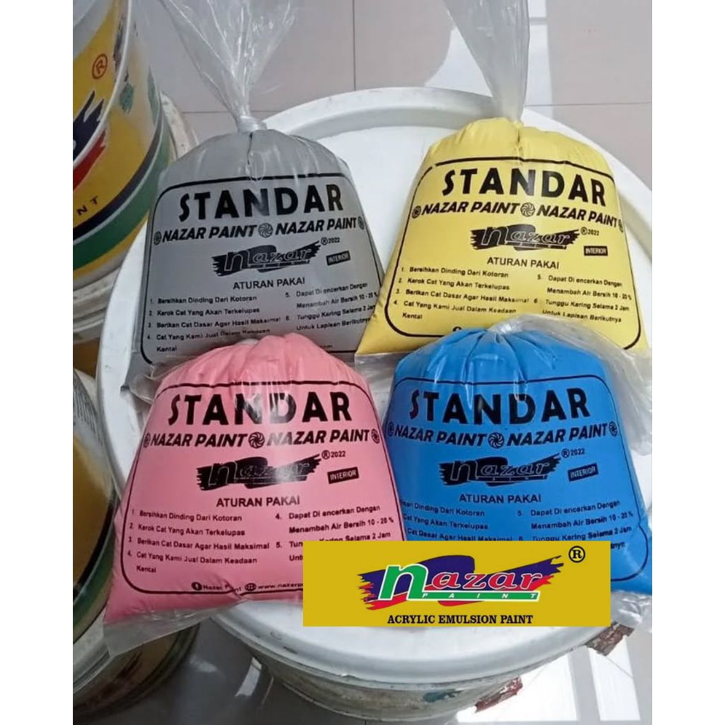 Cat Tembok Kiloan Berkualitas Anti luntur by Nazar Paint Standard 500g