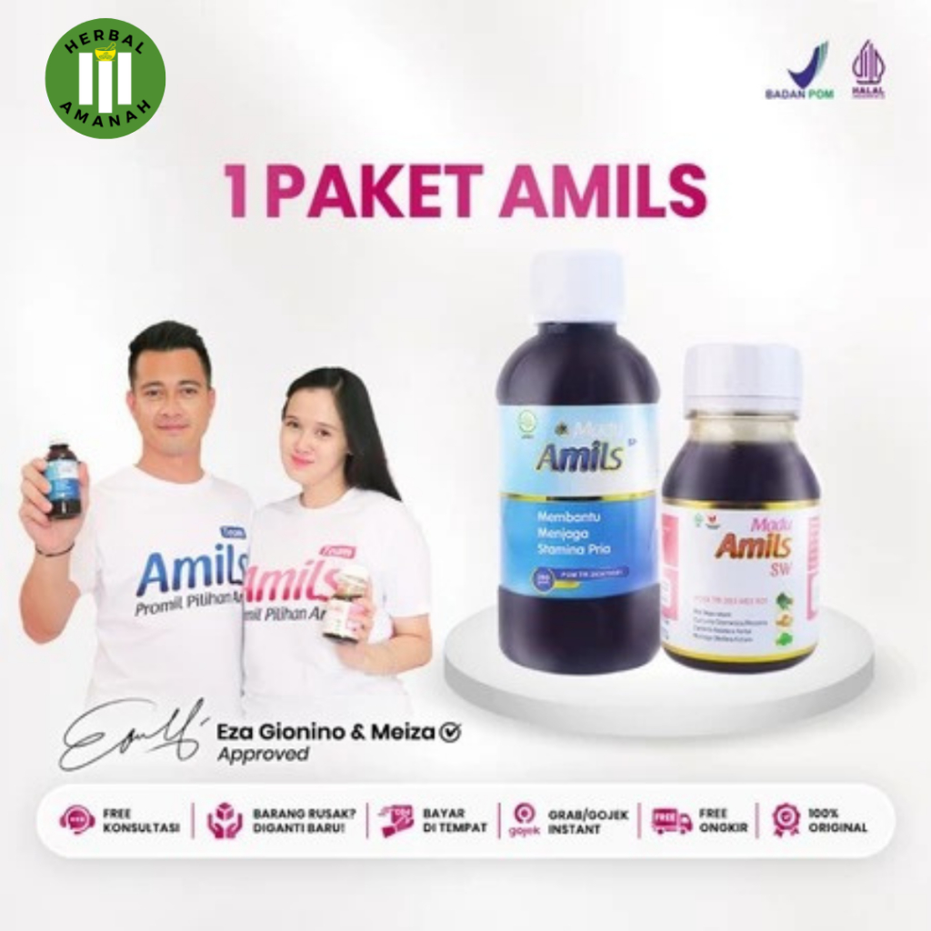 Amils Madu Herbal Promil Alami Aman Efektif / Program Hamil / Kesuburan dan Kesehatan Pasangan