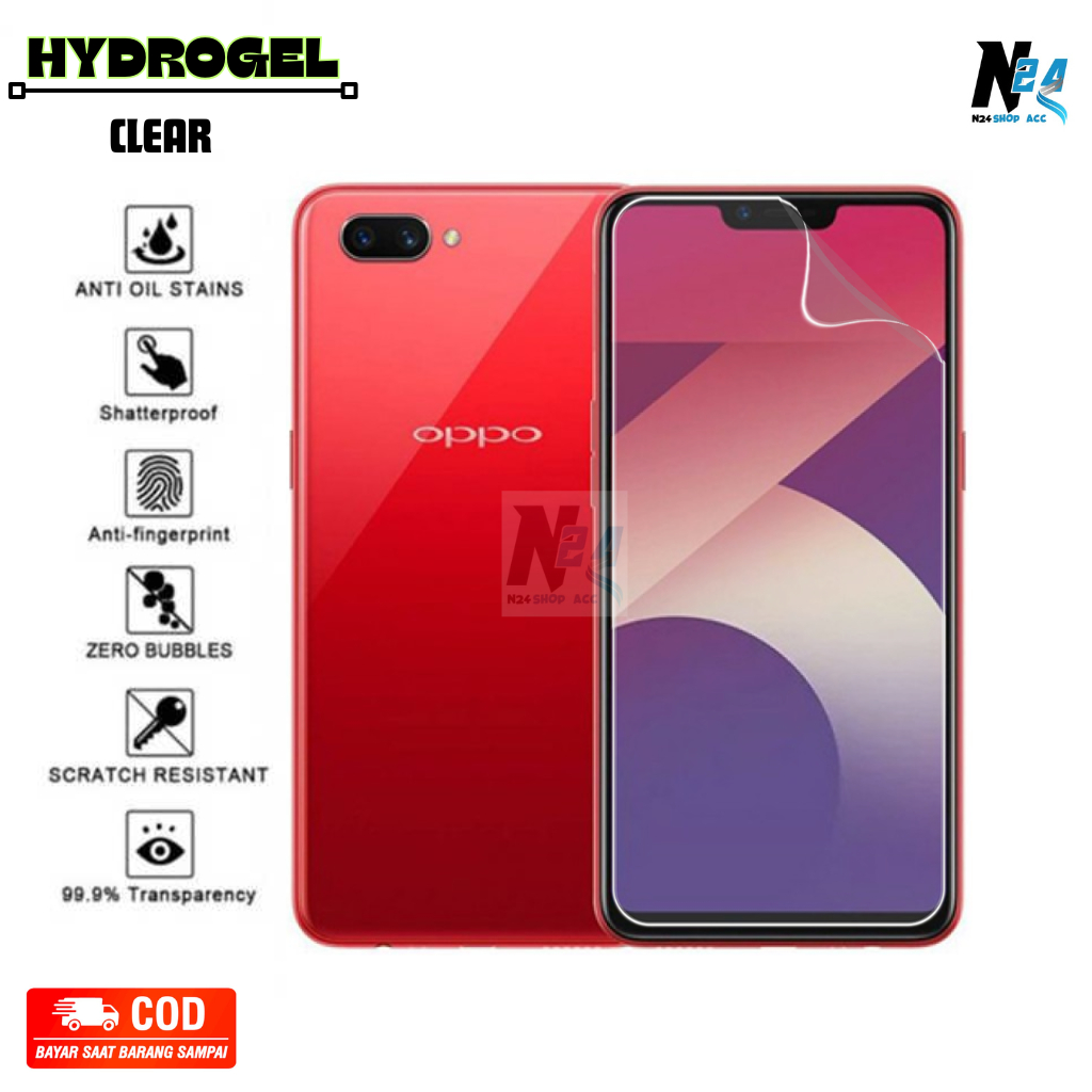 Anti Gores Hydrogel Oppo A3s/A5s Tempered Glass Anti Pecah Anti Spy Bening Anti Minyak