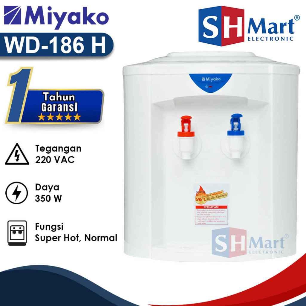 WATER DISPENSER MIYAKO WD-186H / WD186H / WD186 DISPENSER MEJA (MEDAN)