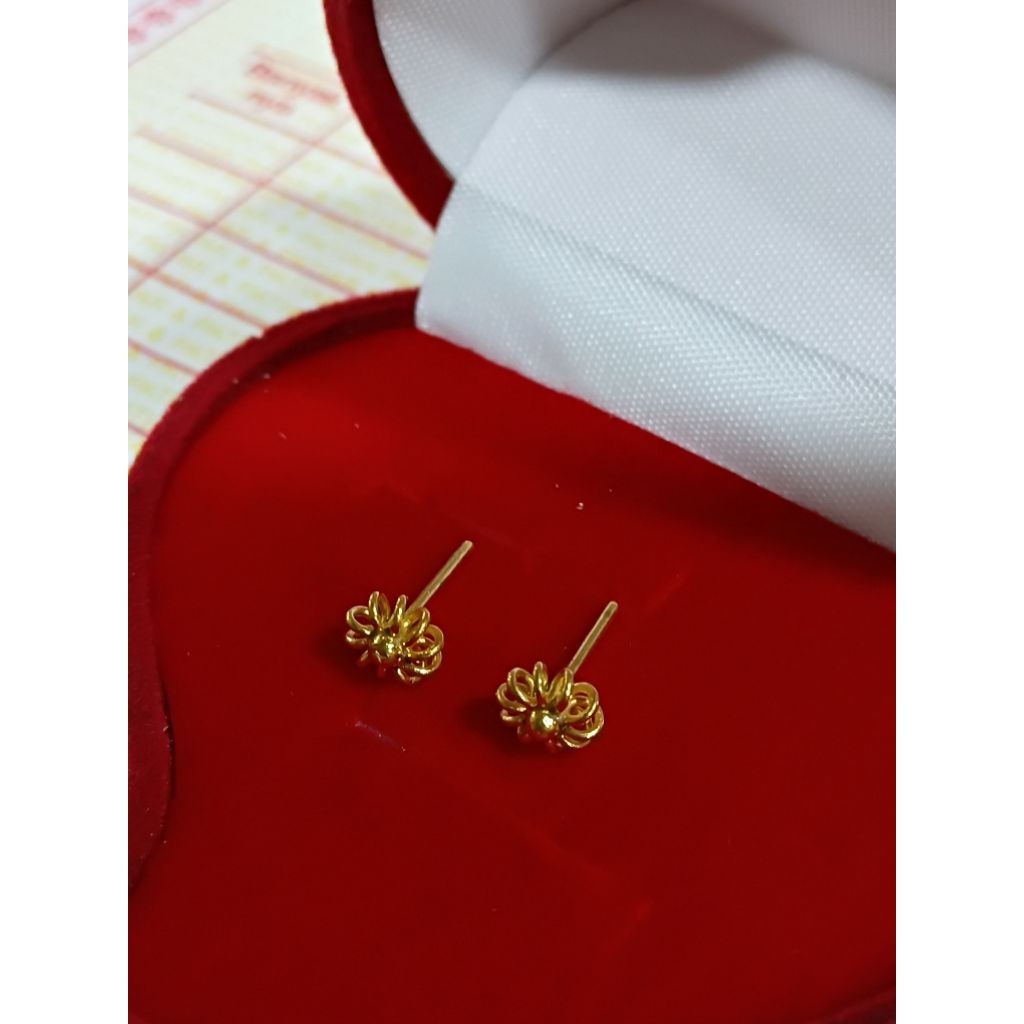 Emas 24K LM 99,9% Kerabu Tusuk Model Matahari