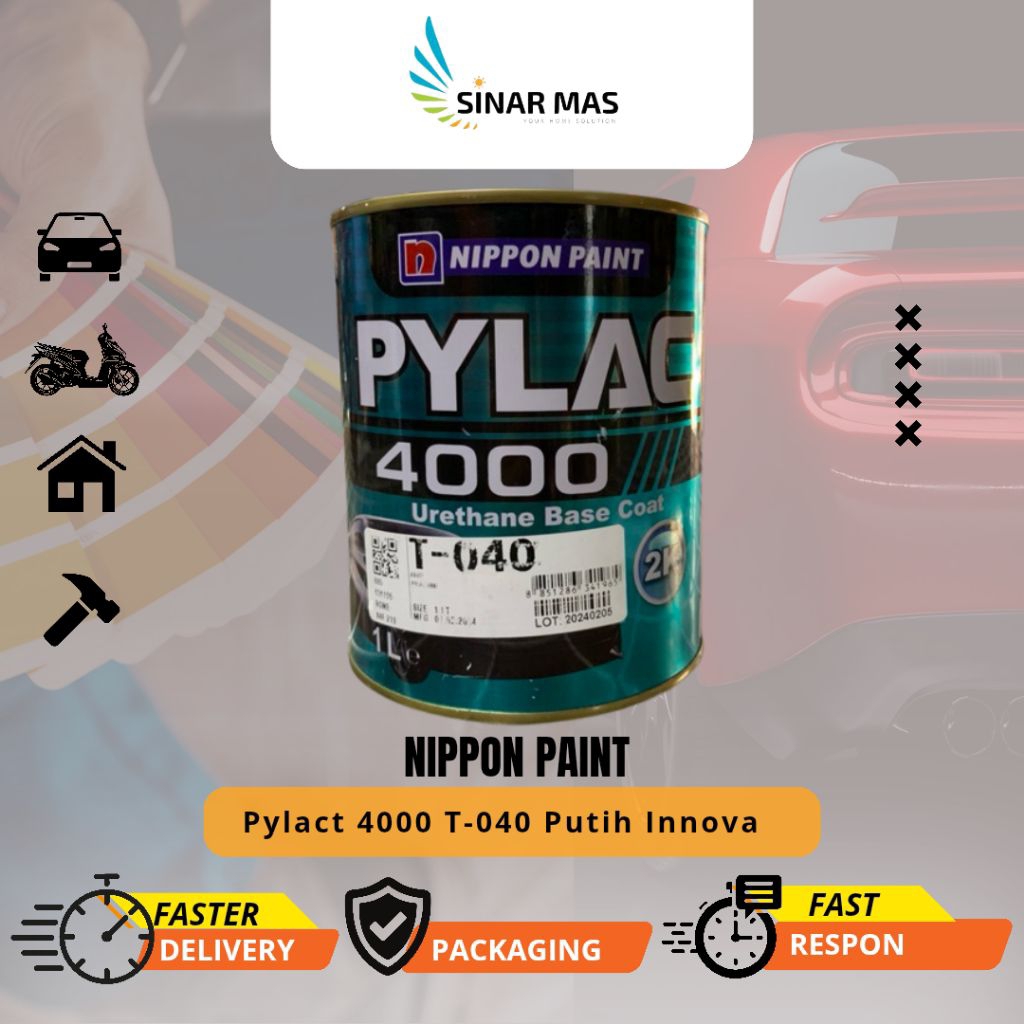 Cat PYLAC 4000 T-040 Putih TOYOTA INNOVA