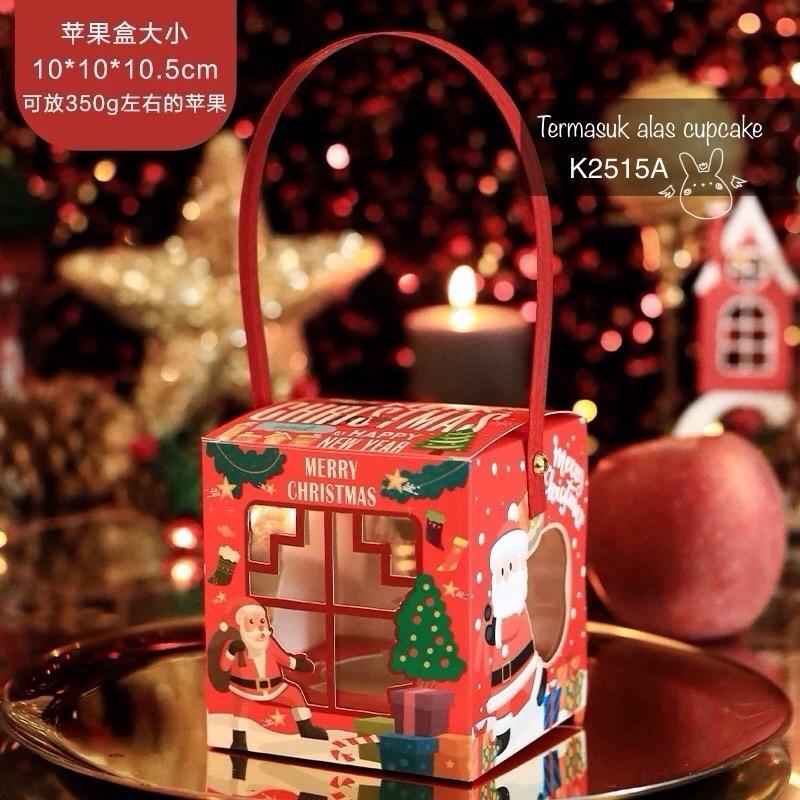 

Kotak Natal K2515 Cute Santa Red Box Dus Kue 1 Cupcake/ toples | K25
