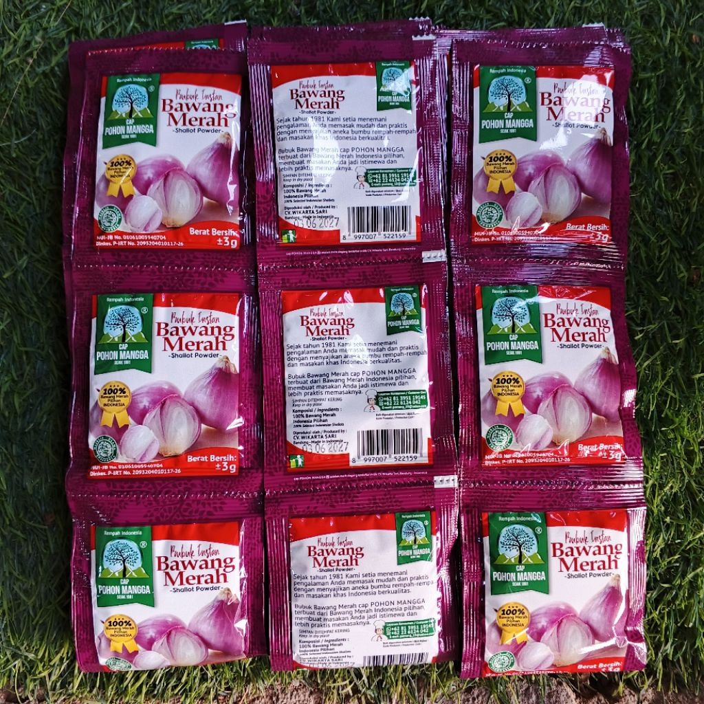 

Bawang Merah Bubuk Isinya 72 Sachet Bumbu Dapur Murah