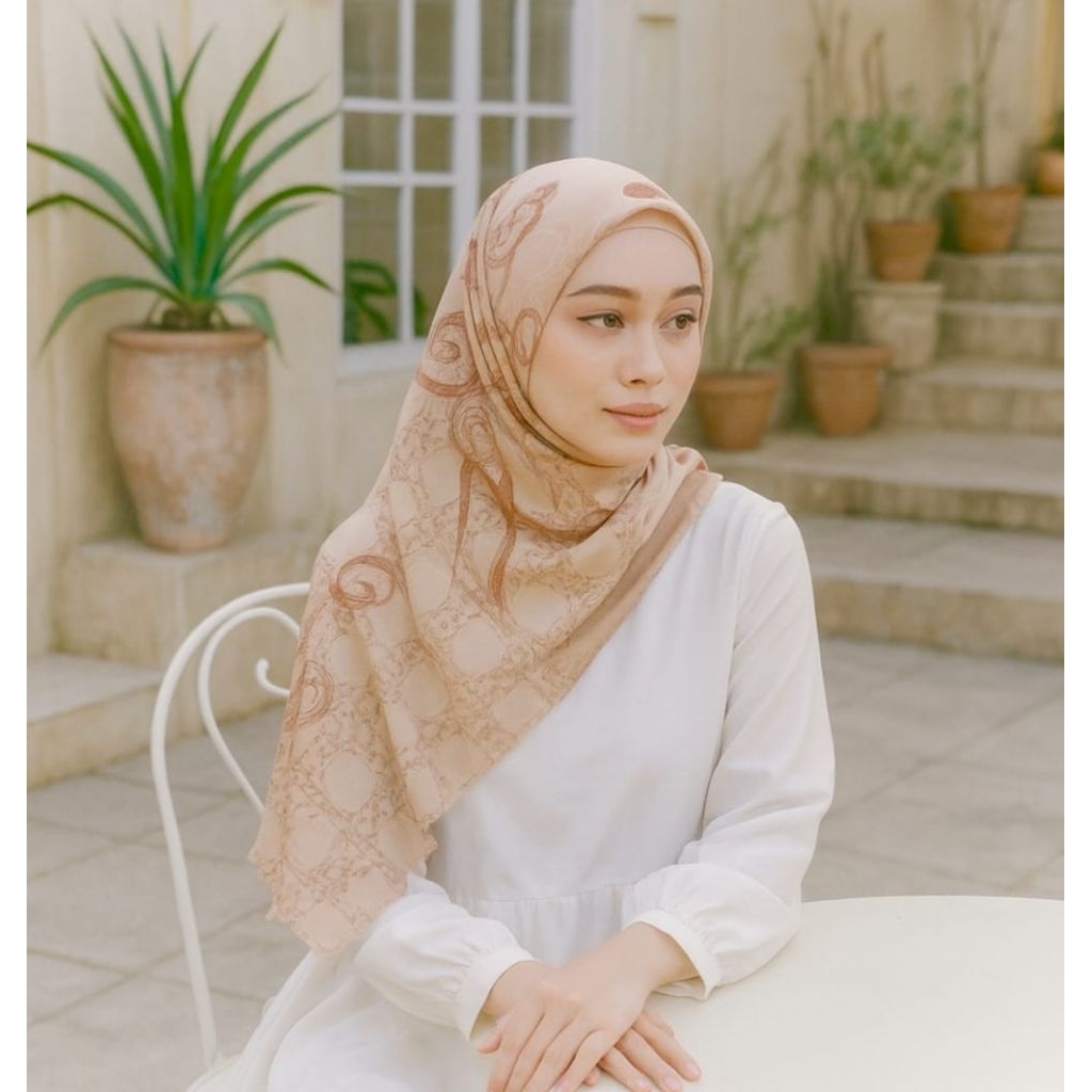 OBRAL TERLARIS SHALKAA COKLAT / KERUDUNG SEGI EMPAT / JILBAB INSTAN / HIJAB TERBARU TERMURAH KEKINIA