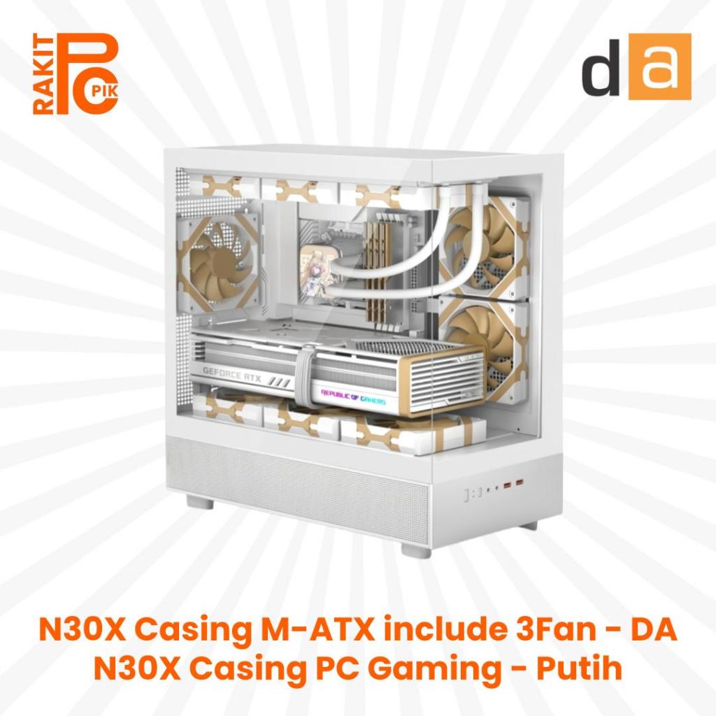 Digital Alliance N30X Casing Komputer M-ATX include 3Fan - DA N30X Casing PC Gaming