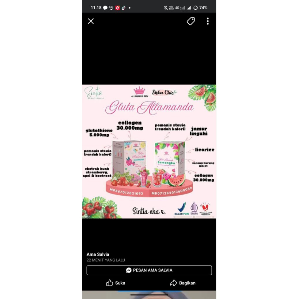 

GLUTA ALAMANDA MINUMAN COLAGEM RASA SEMANGKA BISA COD