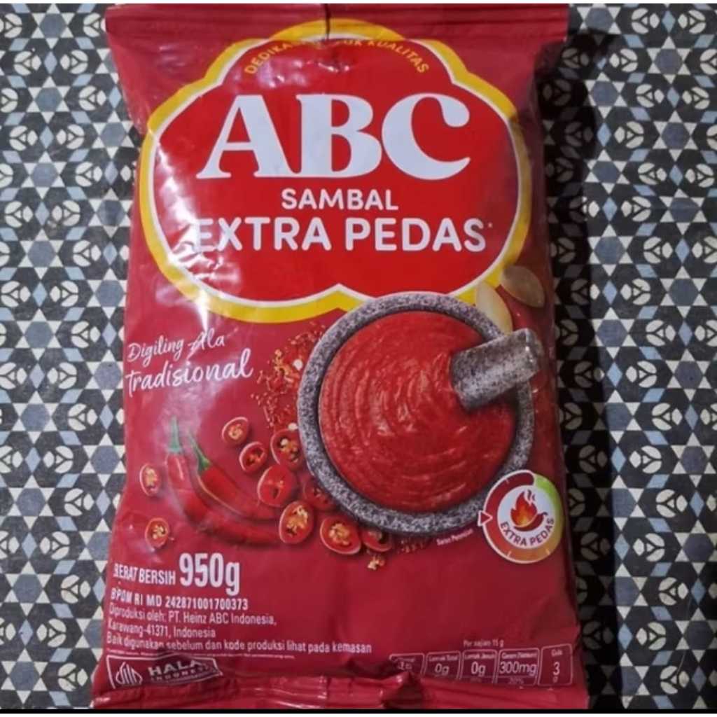 

Saus ABC Extra Pedas 950 gr termurah expire 2 bulan lagi