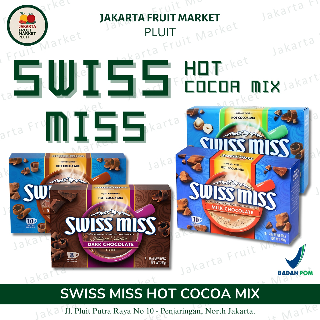 

Swiss Miss Biscuit Permium Import - Rich Chocolate/Dark Chocolate/Chocolate Hazelnut/Milk Chocolate