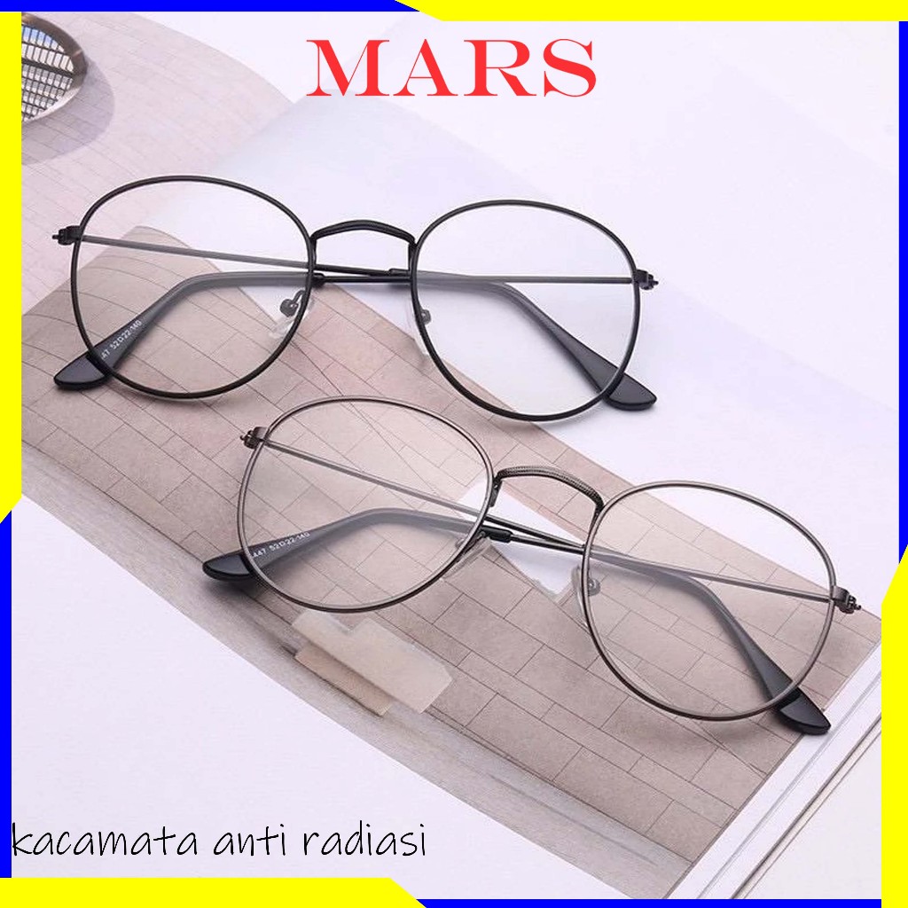 | MARS | KACAMATA WANITA PRIA ANTI RADIASI ANTI DEBU FRAMA KACAMATA 102 STYLE KOREA UNISEX
