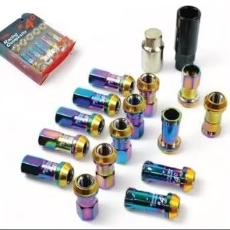 LUGNUT R40 Rainbow Baja 1.5  - Baut Roda Racing Composite R40 - Rainbow