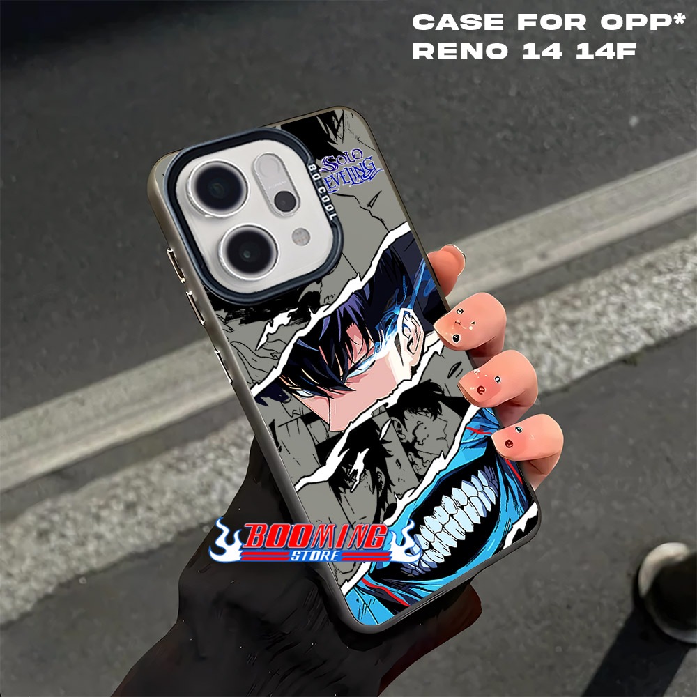 Khusus Case OPPO RENO 14 14F Casing OPPO Premium Matte Hard Casing - Case IMD - Case Hologram Motif 
