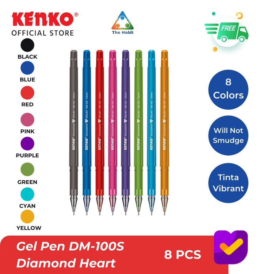 

(The Habit) Color Gel Pen Kenko DM-100S8 Diamond [8pcs]